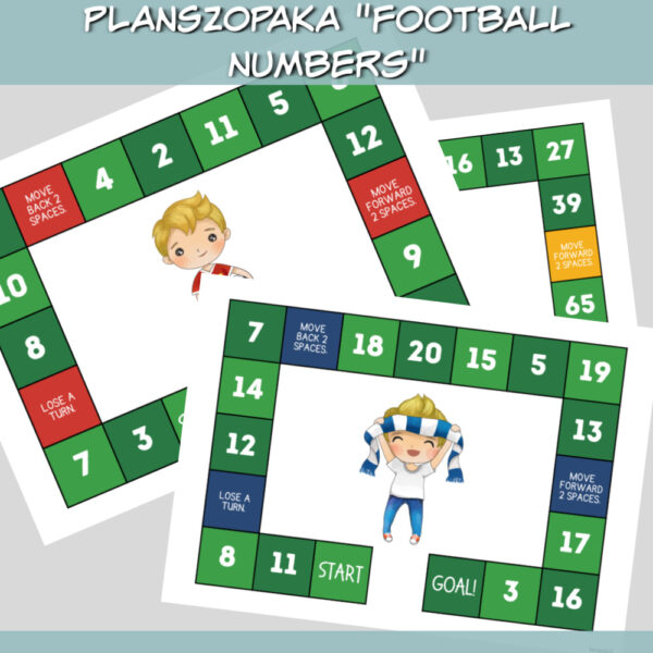 Planszopaka “Football numbers” gry do druku