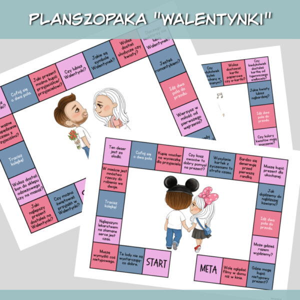 Planszopaka Walentynki do druku