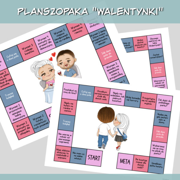 Planszopaka Walentynki do druku