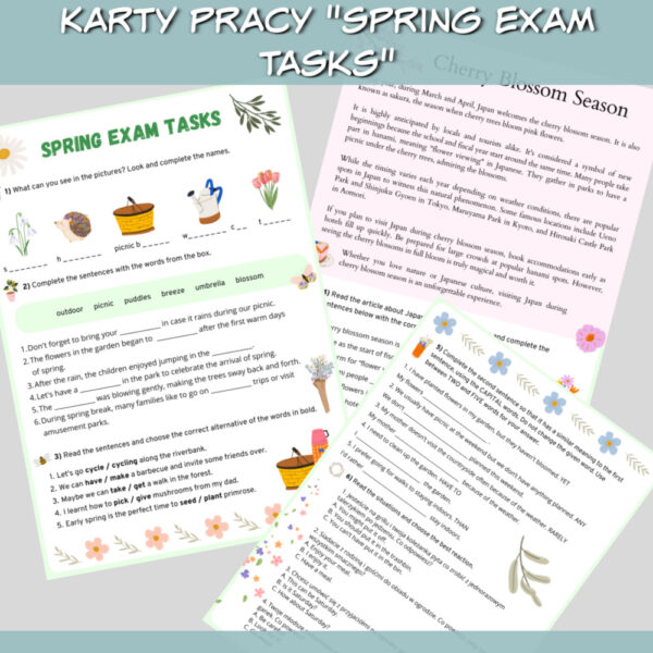 Karty pracy Spring Exam Tasks do druku