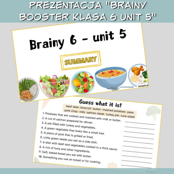 Zestaw Brainy Booster klasa 6 Unit 5 do druku, online