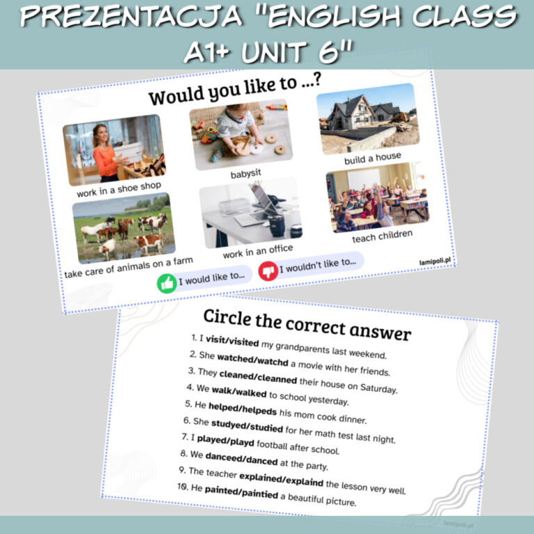 Zestaw English Class A1+ Unit 6 - Lamipoli