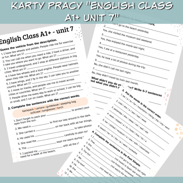 Zestaw English Class A1+ Unit 7 - Lamipoli