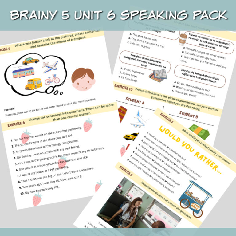 Brainy 5 Unit 6 Speaking Pack - Lamipoli