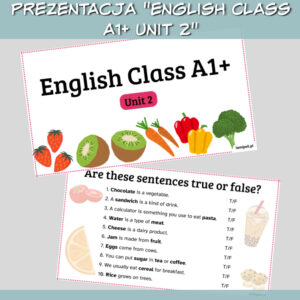 Zestaw English Class A1+ Unit 2 do druku, online - Lamipoli
