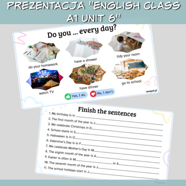 Zestaw English Class A1 Unit 6