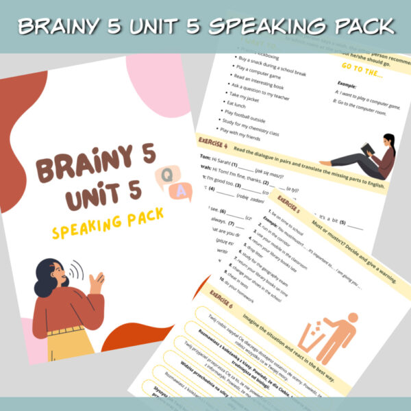 Brainy 5 Unit 5 Speaking Pack do druku - Lamipoli