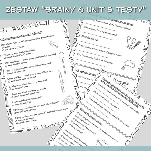 Zestaw Brainy 6 Unit 5 Testy do druku - Lamipoli