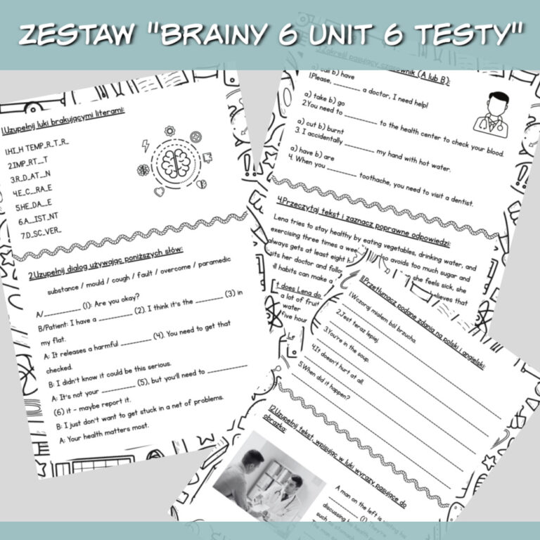 Zestaw Brainy 6 Unit 6 Testy do druku - Lamipoli