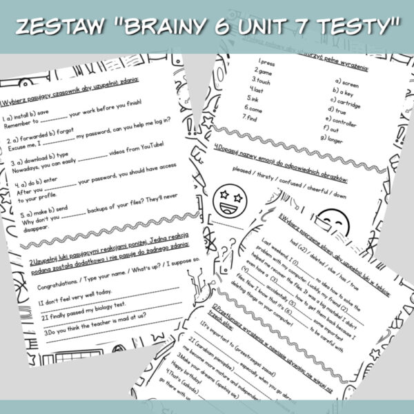 Zestaw Brainy 6 Unit 7 Testy do druku - Lamipoli