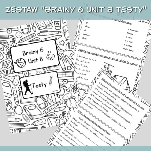 Zestaw Brainy 6 Unit 8 Testy do druku - Lamipoli