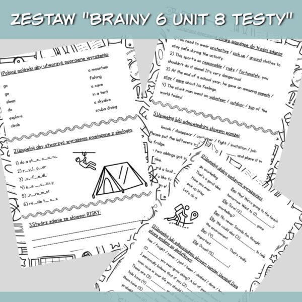 Zestaw Brainy 6 Unit 8 Testy do druku - Lamipoli