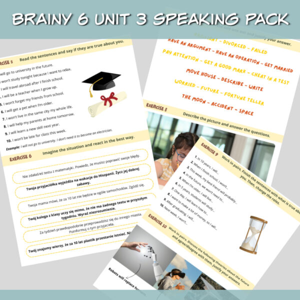 Brainy 6 Unit 3 Speaking Pack do druku - Lamipoli