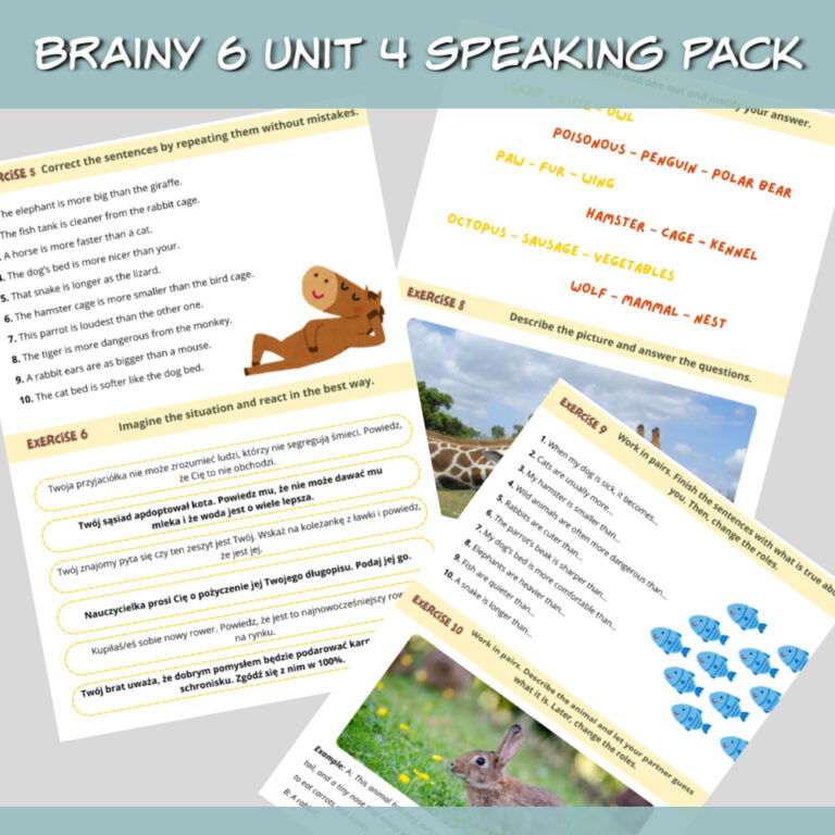 Brainy 6 Unit 4 Speaking Pack do druku - Lamipoli