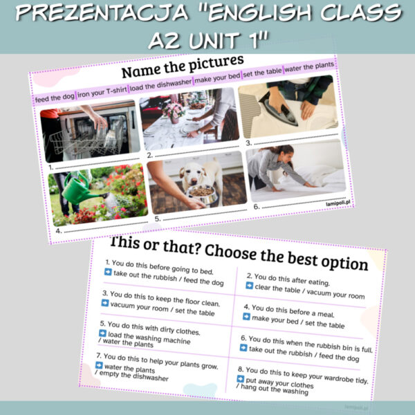 Zestaw English Class A2 Unit 1 - Lamipoli