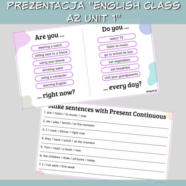 Zestaw English Class A2 Unit 1 - Lamipoli