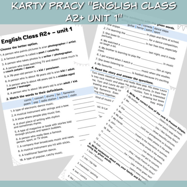 Zestaw English Class A2+ Unit 1 - Lamipoli