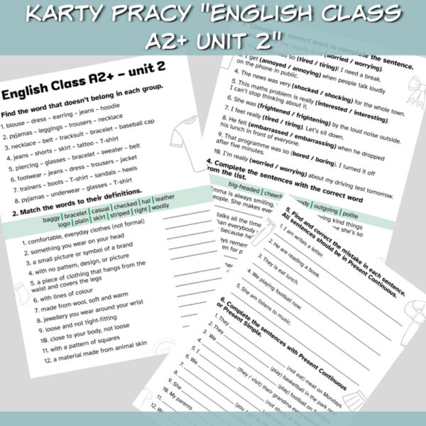 Zestaw English Class A2+ Unit 2 - Lamipoli