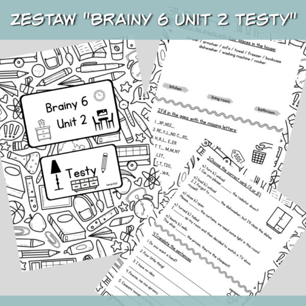 Zestaw Brainy 6 Unit 2 Testy do druku