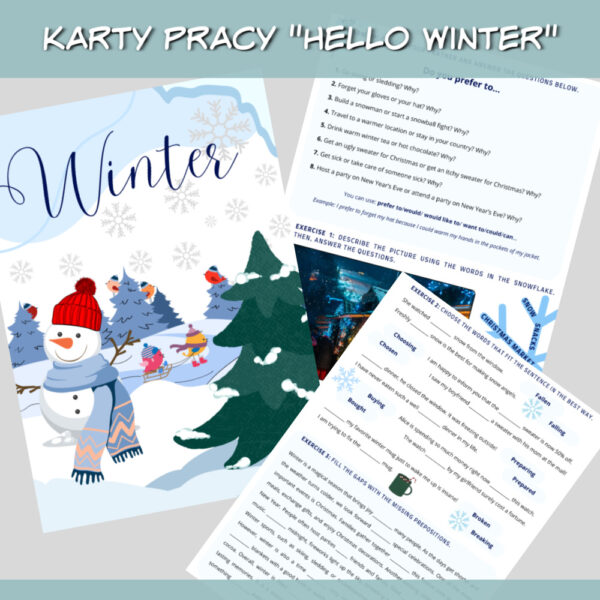 Karty pracy Hello Winter do druku