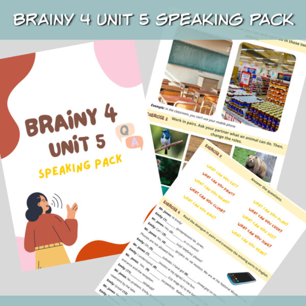 Brainy 4 Unit 5 Speaking Pack do druku