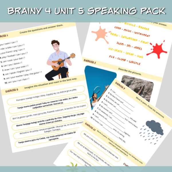Brainy 4 Unit 5 Speaking Pack do druku